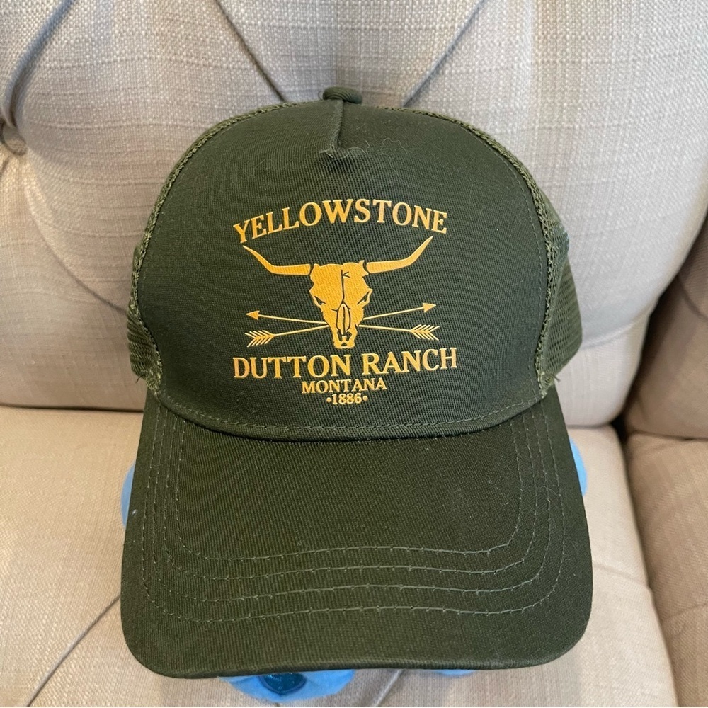 Yellowstone Dutton Ranch Green Cap Trucker hat Adjustable